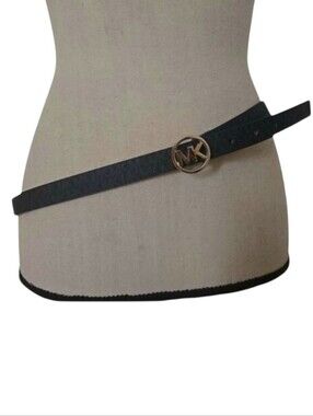 Michael Kors Signature MK Logo Belt Brown Monogram Large
